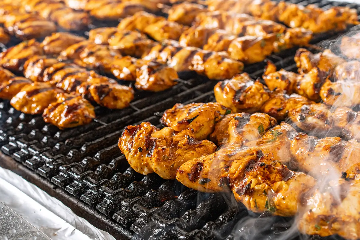 Kitchen Grilling Chicken Skewers